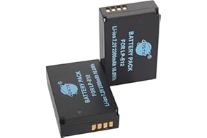 DSTE ELECTRON DSTE LP-E12 Juego de 2 baterías de Repuesto compatibles con Canon EOS M100, Rebel SL1, EOS 100D, EOS M, EOS M2, EOS M10