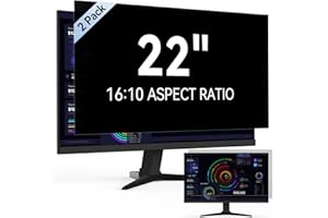 ‎PROTESCREEN 2 Stück Computer Monitor Sichtschutzfilter 22 Zoll Seitenverhältnis 16:10, Anti Blaulicht Blendschutz Displayschutz, Abnehmbarer Sichtschutz Blickschutzfolie Kompatibel mit Lenovo/HP/Dell/Acer/Samsung