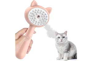 SONGSIER Samooczyszczająca szczotka do pielęgnacji psów, łatwa do czyszczenia, elektryczna szczotka parowa dla kota z esencją bez mycia, usuwająca statyczne latające włosy, szczotka do pielęgnacji pary dla