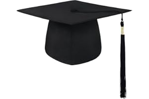 BROADREAM Bachelor Graduation Cap Graduation Cap Student Hat for Graduation Parties from Study, University, College, Graduation Hat in Black