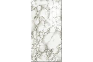HVIWW Marble Tile Stickers 60 x 30cm, 10 Pcs Self Adhesive Wall Tiles Waterproof, Stick on Tiles for Bathroom, Kitchen, Backsplash (Floral Stone White)