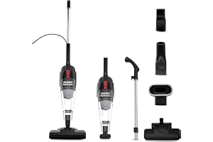 AGARO Regal Plus Upright Vacuum Cleaner, 2-in-1, Handheld & Stick, Dry Vacuuming, for Home Use, 800 Watts, 6.5 kPa Suction Power, Bagless, Black