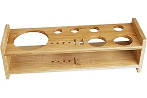 JISADER Soporte para Herramientas de coctelería, Soporte para coctelera para Herramientas de Bar, Juego de Utensilios de Bar de Madera, Soporte para