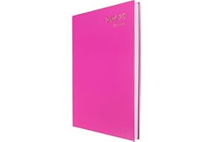 Collins Essential A4 Academic Year 2024-25 Day a Page Diary - Pink - Mid Year Academic Planner for Students and Teachers - ESSA41M.50-2425 - July 2024 to July 2025