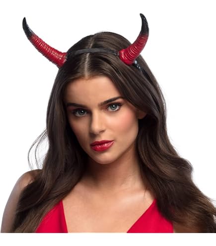 Beavorty 6paires Barrette Corne Diable Rouge Accessoires De Cheveux Halloween Pour Femmes Et Filles