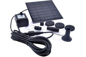Redlution 1.2 Watt Solar Power Water Pump Garden Fountain/Submersible Pump with Suckers For Water Cycle/Pond Fountain/Rockery Fountain