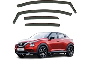 AIRFLUX Juego de 4 deflectores de viento compatibles con modelos Nissan JUKE MK2 2020 2021 2022 2023 2024 2025.