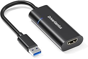 DriverGenius Adaptateur Convertisseur USB 3.0/2.0 Type-A vers HDMI pour Moniteur - Carte Vidéo et Graphique Externe (1080p/60Hz, Compatible avec Windows, macOS, HD00007)