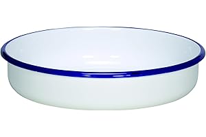 ‎KRÜGER Karl Krüger 442F/28/B Husum 28 cm Schale rund, weiß mit blauem rand