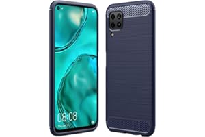 ebestStar - Funda para Huawei P40 Lite (2020), Carcasa Capa Protectora Carbono TPU, Antigolpes, Azul Oscuro