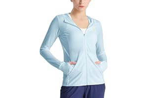 TRIPLE MOON Sweat à capuche pour femme UPF 50+ UV - T-shirt à manches longues pour la randonnée, le sport en plein air, le surf, la natation et la course