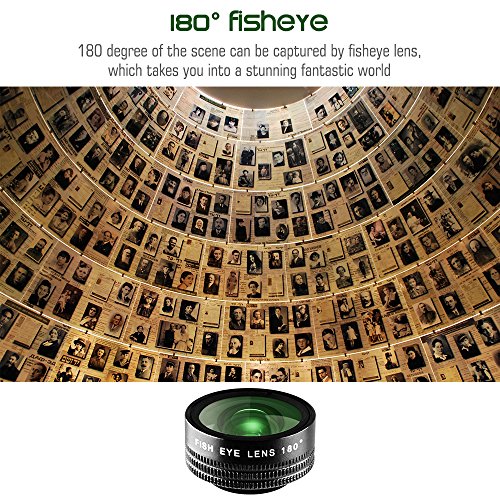 3 in 1 kit Obiettivo per Cellulare, AFUNTA HD Clip-on 15 x Macro e 0.36 x Super Grandangolo, Lente Fisheye 180Â° per iPhone Samsung Most Smartphones