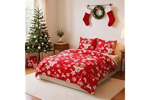 Adam Home Christmas Bedding Duvet Quilt Cover With Pillowcases Home Bedroom Decor Super King Duvet Cover Set|Festive