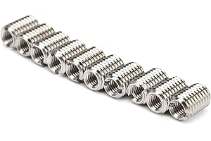 DIOCHE Adapter Gwintu M5 do M8 Wkładka M5 Stal Nierdzewna 303 10 szt. Nakrętka do Naprawy Gwintu Zapięcie ze Stali Nierdzewnej Akcesoria M5 X 0,8 Mm M8 X 1,25 Mm 12 Mm