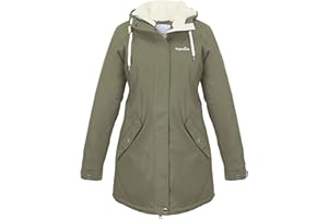 Regenliebe Damen Regenmantel wasserdicht Friesennerz mit Teddyfleece gefüttert
