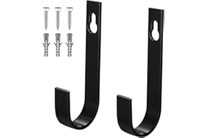 kebitedamai 2 Pz Ganci da Parete per Garage, Gancio Bici Muro, Gancio da Muro da Parete a U in Metallo, Ganci Utility per Garage Sedia Tubo Attrezzi da Giardino Utensili Elettrici(140mm)