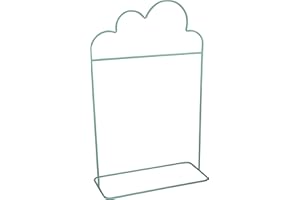 BOX AND BEYOND Portant à vêtements pour Enfant en métal - Forme de Nuage - 1 Barre de penderie - Vert Sauge - 132x81x36cm