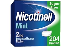Nicotinell Mint Lozenge 2mg (204 Lozenges), Stop Smoking Aid, Sugar Free Nicotine Lozenges, Fresh Mint Flavour, 2mg Extra Strength for Heavy Smokers, Quit Smoking Aid, Mega Pack