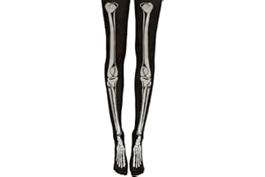 Yummy Bee Skeleton Bone Tights Black White Bones Fancy Dress Women