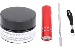 Fafeicy Light Curing Putty High Performance Quick Paste Adhesive Repair Filler Kit With Light for 3D Print Models Crafts Nails