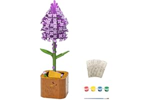 Yeenano Puzzle di blocchi di legno floreali,Fiori Secchi Decorativi, Puzzle 3D in Legno,Puzzles Mazzo di Fiori in Legnos Bloom Kit Modello Artigianale per la famiglia e l'amico