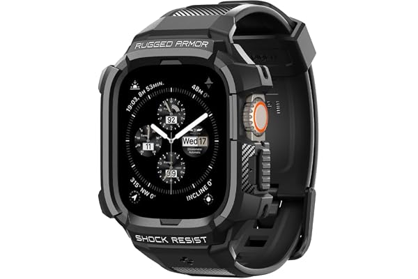 Spigen Rugged Armor Pro-fodral med armband kompatibelt med Apple Watch Ultra 2 (2023)/Ultra (2022) 49 mm