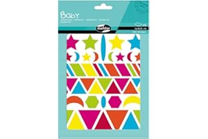 AVENUE MANDARINE Maildor AE040O -GOMMETTES Baby - 6 planches 14,8 x 21 cm - À parti de 2 ans - GÉOMÉTRIQUES VIVES (282 stickers)