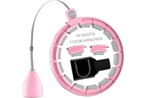 SONKOLORO Smart weighted Hula Ring Hoops for Adults, Quiet Fitness Hoop with Ball, Fit Hoop Plus Size 128CM, Digital Circle with Calorie Counter, Weight Loss Silent Hoola