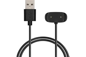 kwmobile USB Kabel Charger kompatibel mit Huami Amazfit Bip 3 / Bip 3 Pro/GTS 4 Mini/T-Rex Pro Ladekabel - Smart Watch Ersatzkabel - Fitnesstracker Aufladekabel in Schwarz