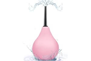 DASGUTES Poire a Lavement Intime Anale, Poire de Lavement Intime Femme Homme 224ML, Poire pour Lavement Rectale En Silicone Médicale, Douches Anal et Vaginale Sans BPA(1Rose)