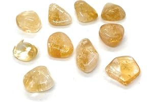 ENERGY IN HARMONY Citrine Mini Crystal Gemstone Tumbled Stones - 10 Pc