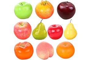 ZOOMPIL Paquete de Frutas Artificiales, Juego de Frutas de simulación, para exhibición Decorativa de Frutas, decoración Creativa del hogar, enseñanza, Accesorios de fotografía, 10 Piezas