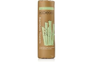 Ecoegg Bamboo Kitchen Towels | Reusable Eco Friendly Alternative to Kitchen Paper | Made from 100% Sustainable Sources | Super Absorbent | 20 White Towels | 1800 uses