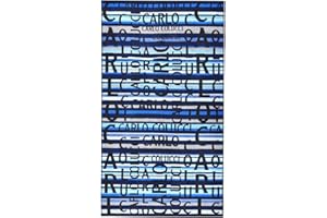 Carlo Colucci Strandtuch Matteo in weicher Baumwolle aus edler Jacquard-Qualität, Farbe:Blau und Hellblau, Größe:100 x 180 cm