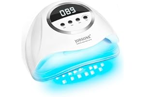 JODSONE Lámpara UV LED 320W para Uñas, Secador Profesional de uñas para esmalte de gel con 72 Luces Duales, Sensor Automático y 4 Temporizadores (10s/30s/60s/99s) - Pantalla LCD para Salón o Hogar