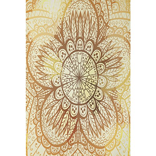 Finether indischer Wandteppich Wandbehang Mandala Tuch Wandtuch Gobelin Tapestry Goa Indien Hippie-/ Boho Stil als Dekotuch /Tagesdecke indisch orientalisch psychedelic 215 x 150 cm FT-293 - 2