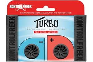 KontrolFreek Turbo Performance Thumbsticks per Joy-Con Nintendo Switch (Nero)