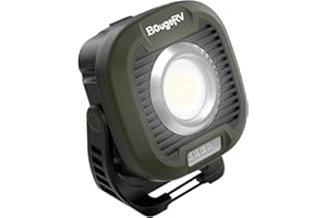 BougeRV Lampada da lavoro ricaricabile, luce da campeggio COB da 1500 lm, faro magnetico da 13500 mAh, lampada di ispezione, utilizzabile come power bank, rotazione di 180°, per garage, campeggio