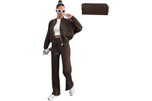 amropi Survêtement Femme Ensemble de Veste à Zippé et Pantalon Jogging