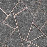 tapete streifen grau silber Waschbar und spaltbar Fine Décor fd42283 Quarz Fractal Tapete, Kupfer