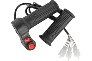 Kunray Three Speed Electric Throttle 12V-72V Electric Bike Throttle Full Twist Throttle Speed Control E Scooter Twist Throttle with Waterproof Handle Bar Design Throttle for Electric Scooter