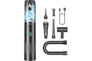 SEALIGHT Auto Staubsauger kabellos, Handstaubsauger für Auto mit Hoher Leistung, Typ-C-Aufladung, 2 Saugmodi, Bis zu 40 Min Laufzeit, Kleiner Mini-Staubsauger für Auto, Tierhaare, Zuhause