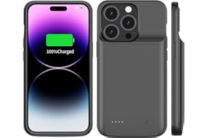 YISHDA Battery Case für iPhone 14 Pro Max, 8500mAh Ultra-Slim Portable Charger Case Rechargeable Battery Pack Charging Case Compatible with 14pro max (6.7 Inch)-Black...