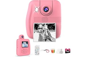 Racazl Kids Camera Instant Print - Instant Print Camera for Kids, Inkless Camera Instant Print, Kids Toddler Digital Video Cameras Kids Toys Christmas Birthday Gifts for Girls Boys