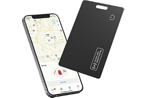 Wallet Tracker Card, Thin Bluetooth Tracker, Works with Apple Find My (iOS Only), Rechargeable, Wallet Finder and Item Locator for Wallet, Luggage Tags and More (one pcs)