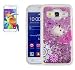 Produktbild Samsung Galaxy Core Prime/G360(2014) Hülle mit Panzerglas,ISENPENK Ultra Slim Silikon Soft TPU Crystal Clear Paillette Bling Bling Case,Glitzer Wasserdicht Shockproof Anti Slip Stoßfest Protection Durchsichtig Handyhülle Bumper Thin Silicon Tasche für Samsung Galaxy Core Prime/G360(2014) 4.5Zoll-[lila#2]+Panzerglas/Schutzfolie/Displayschutzfolie