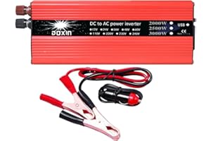 VIGORFLYRUN PARTS LTD Car Power Inverter, 2000W DC 24V to AC 220V Car Vehicle Power Converter with Dual USB Charger Port Cigarette Lighter Adapter Cooling Fan System