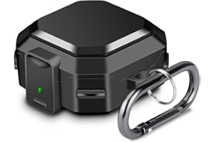 Vunake for Samsung Galaxy Buds 2 Case/Galaxy Buds Pro Case/Galaxy Buds Live Case with Keychain Silicone Shockproof Protective Case Wireless Charging Military Armor Hard Shell Case for Men Women