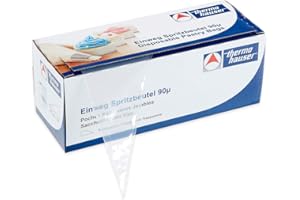 Thermohauser 8300017035 Bolsas pasteleras Desechables (plástico PE) Smoothy, Transparente, 100 Unidades, 45,0 x 23,0 x 0,009 cm, Polietileno