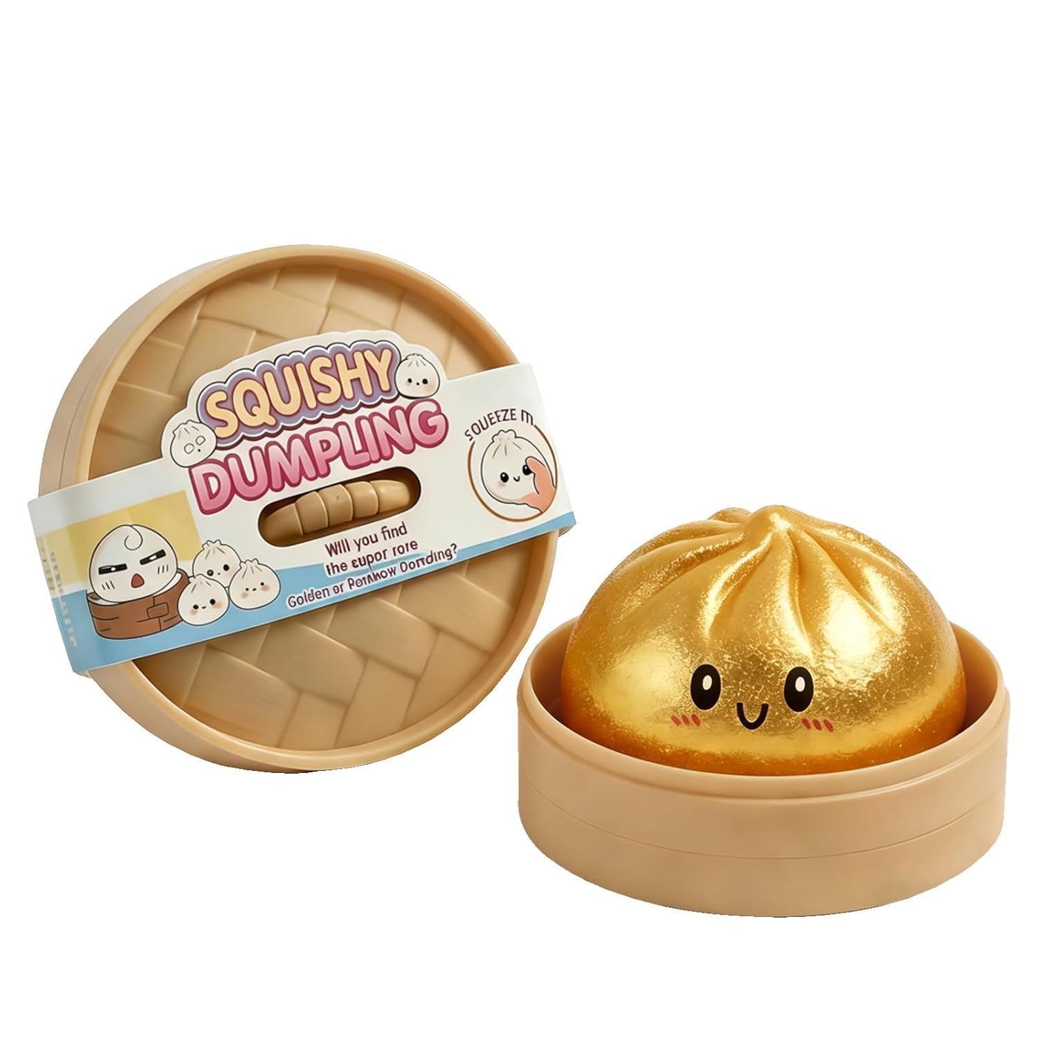 Squishy Ravioli Giganti 7x10cm Antistress con Glitter, Gigante Glitter Squishys Ravioli,Morbido per Ufficio/Scuola, Regalo per Adolescenti e Adulti (Oro)